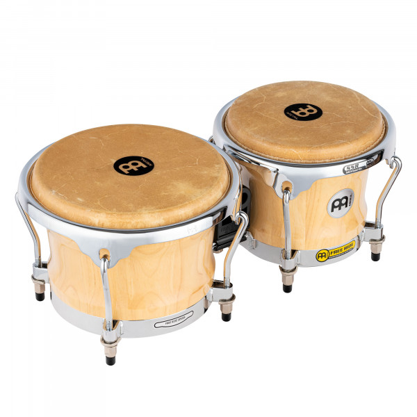 MEINL Percussion Professional Series Wood Bongo 7" Macho & 8 1/2" Hembra - Natural (FWB400NT)