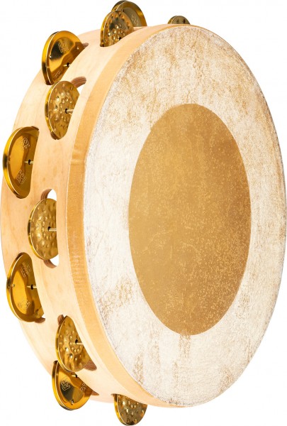 MEINL Percussion Artisan Edition Series Dual-Row Wood Headed-Tambourine - 10" (AE-MTAH2B)