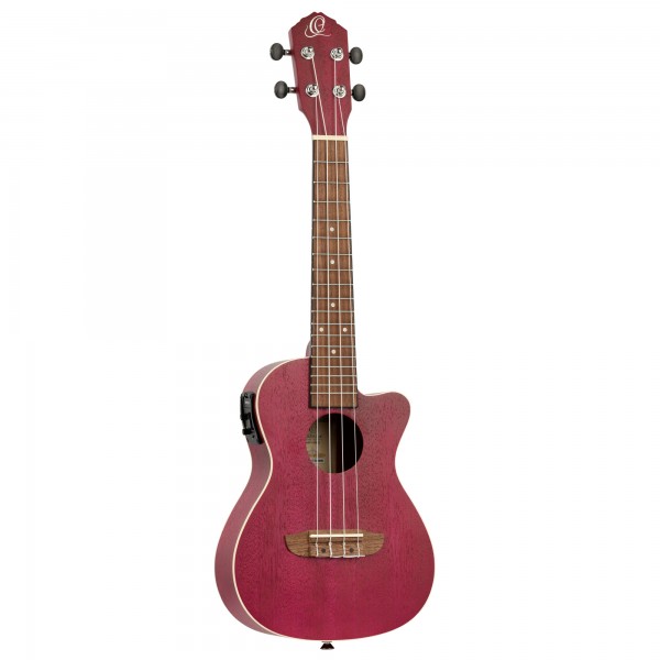 ORTEGA Earth Series Concert Preamp Ukulele 4 String - Raspberry Red (RURUBY-CE)