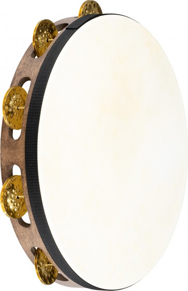 MEINL Percussion Vintage Wood Series Headed Tambourine - 10" (TAH1V-WB)