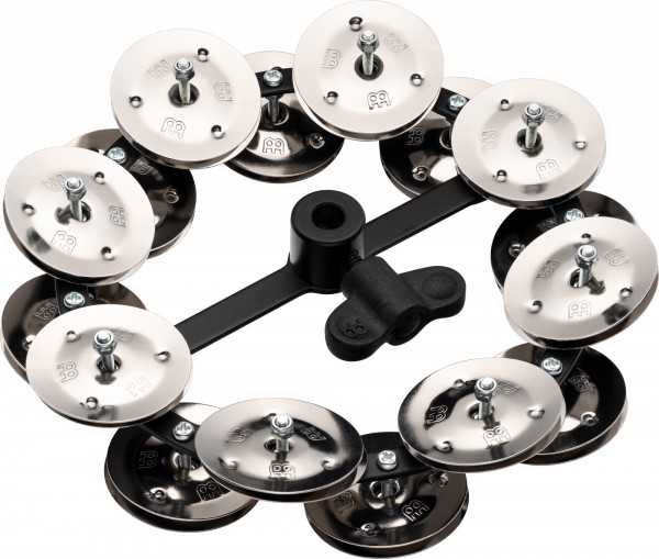 MEINL Percussion Headliner® Series HiHat Dual-Row Tambourine - 5" (HTHH2BK)