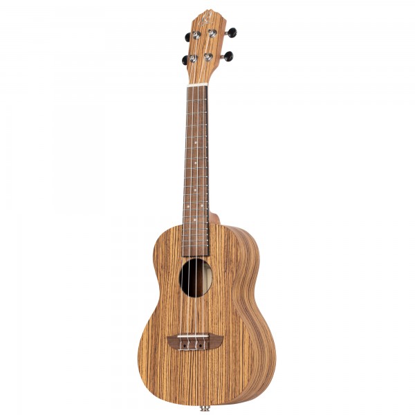 ORTEGA Timber Series Concert Preamp Ukulele 4 String Lefty - Zebrawood Natural + Bag (RFU11ZE-L)