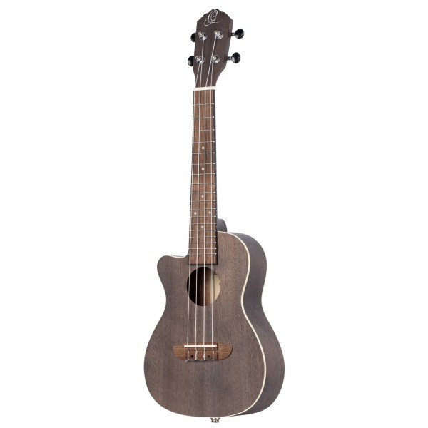 ORTEGA Earth Series Concert Preamp Ukulele 4 String Lefty - Okoume Coal Black (RUCOAL-CE-L)