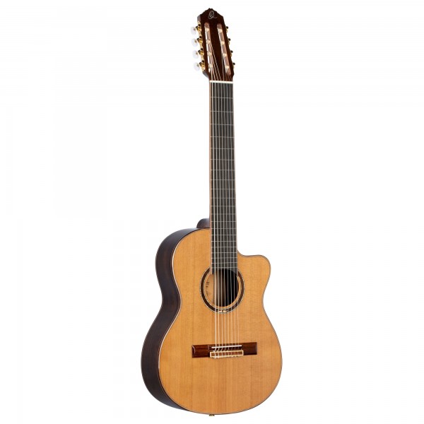 ORTEGA Performer Series Classical Guitar 4/4 8 String - Natural Cedar + Bag (RCE159-8)