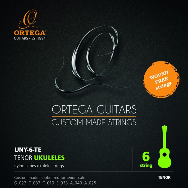 ORTEGA Nylon Ukulele Strings - 6 pcs. for Tenor Skale Ukuleles (UNY-6-TE)
