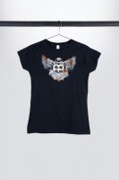 Black Meinl t-shirt with imprinted Jawbreaker logo on chest - Girlie (M35)