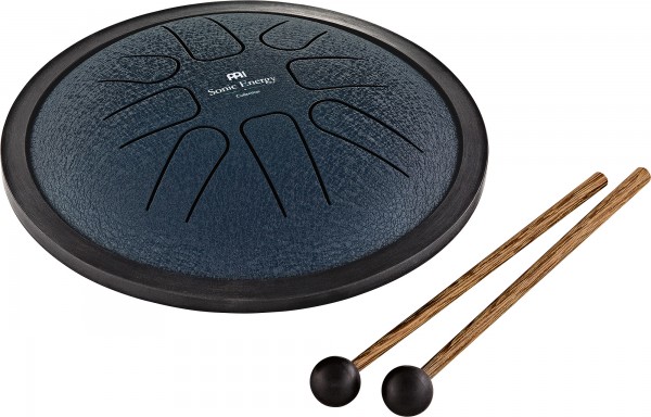 Meinl Sonic Energy 7" Small Steel Tongue Drum, G Minor, 8 Notes, 440 Hz, Navy Blue (SSTD2NB)