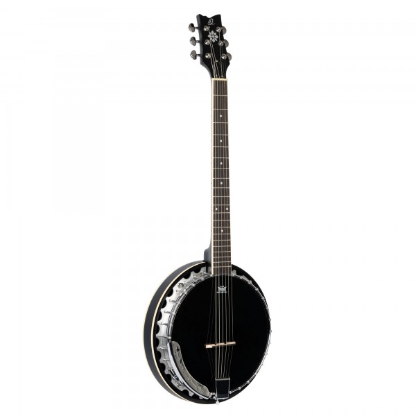 ORTEGA Raven Series Banjo 6 String - Mahogany Black + Bag (OBJ350/6-SBK)