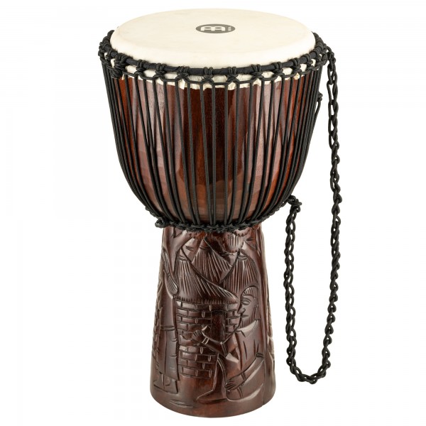 MEINL Percussion Professional African Style Djembe - 12" Village Carving (PROADJ2-L)