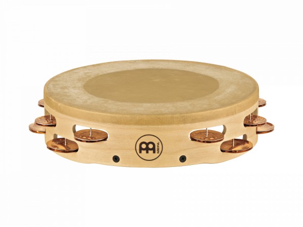 MEINL Percussion Artisan Edition Series Dual-Row Headed Wood Tambourine - 10" (AE-MTAH2BO)