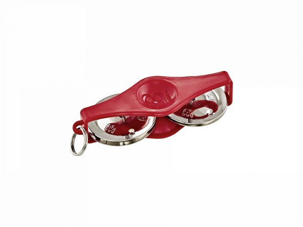 MEINL Percussion Key Ring Tambourine - ABS plastic red/nickel plated steel (KRT-R)