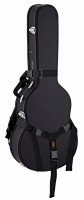 ORTEGA Economy Series Case Bundle for Classic Guitars - Black Flat Top + installed Back Pack Strap (OCCSTD-BU)