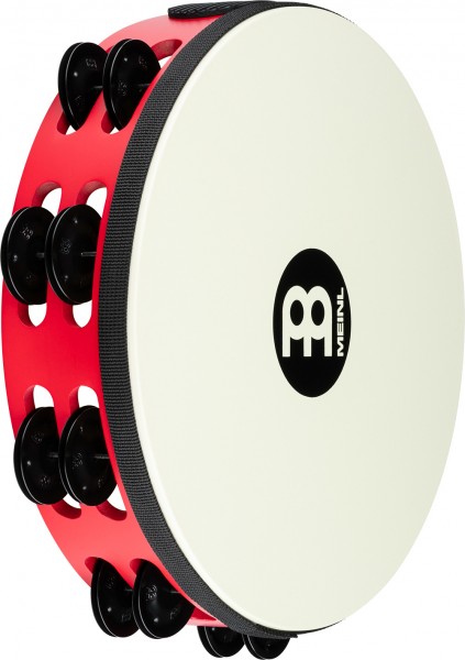 MEINL Percussion Traditional Wood Series Headed Tambourine - 10" (TAH2BK-R-TF)