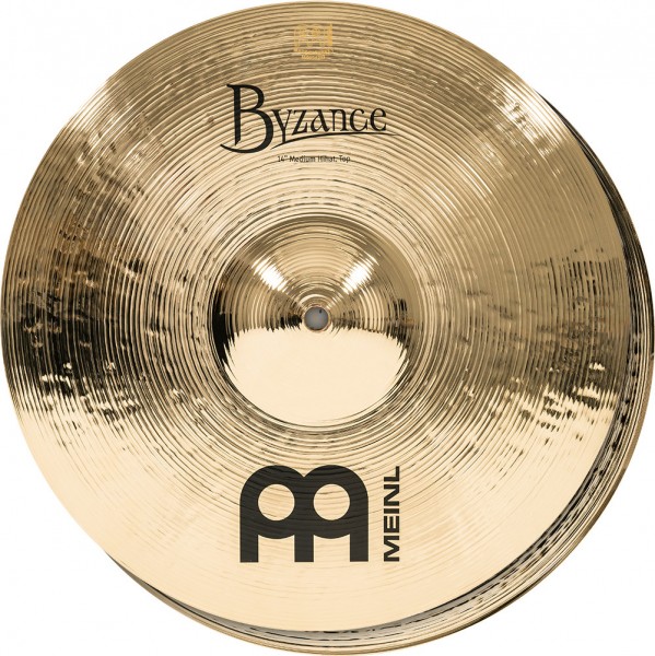MEINL Cymbals Byzance Brilliant Medium Hihat - 14" (B14MH-B)