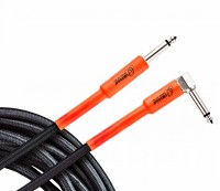 ORTEGA Instrument Cable - 4,5m/15ft. Black Tweed, STRAIGHT/ANGLE, Economy Series (OECI-15)