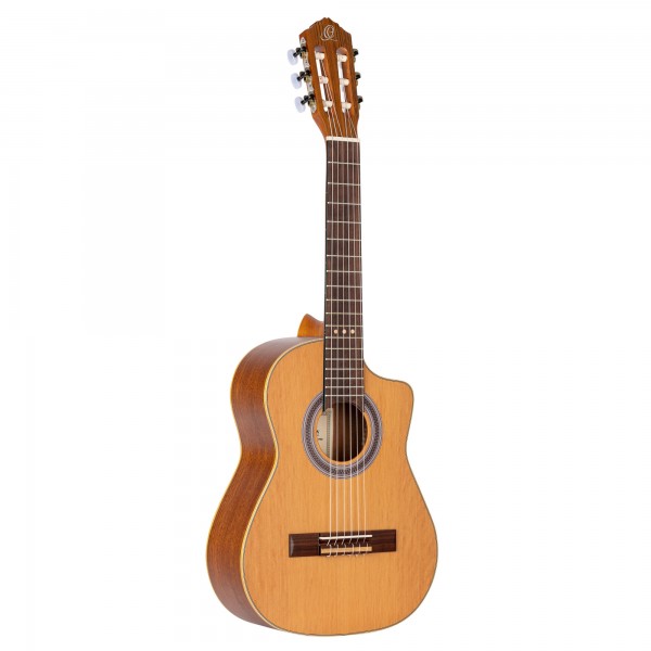 ORTEGA Requinto Series Pro 1/2 Acoustic Guitar 6 String - Solid Cedar / Sapele Natural + Gig Bag (RQ39)