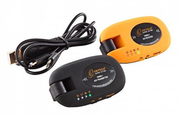 ORTEGA Digital Wireless System - 4 Channels / 2,4 Ghz / Rechargeable + USB Cable (ODWS-1)
