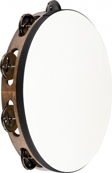 MEINL Percussion Vintage Wood Series Headed Tambourine - 10" (TAH1WB)