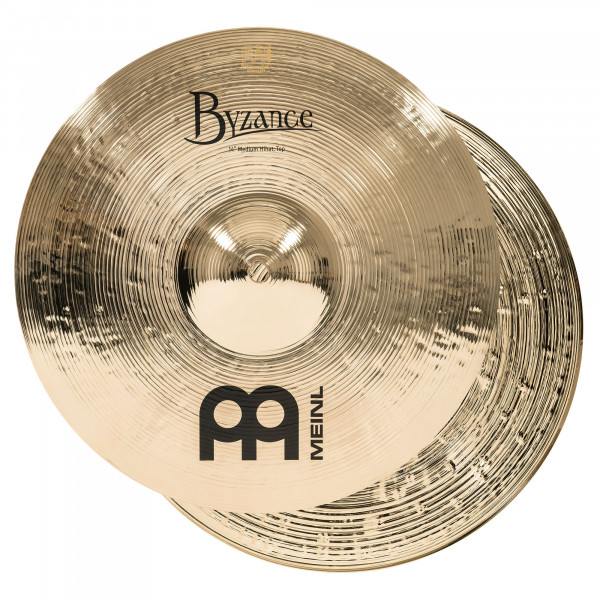 MEINL Cymbals Byzance Brilliant Medium Hihat - 14" (B14MH-B)