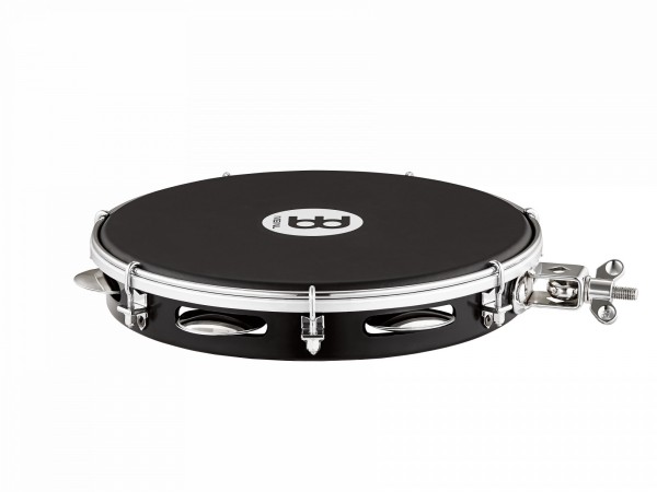 MEINL Percussion Traditional ABS Pandeiro with Holder - 10" - Nappa Head (PA10A-BK-NH-H)