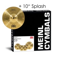MEINL Cymbals HCS Complete Cymbal Set-Up - 14" Hihat/16" Crash/20" Ride + 10" Splash for FREE (HCS141620+10)