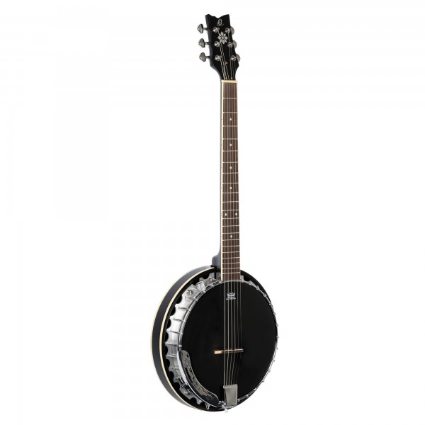 ORTEGA Raven Series Banjo 6 String - Mahogany Black + Bag (OBJE350/6-SBK)