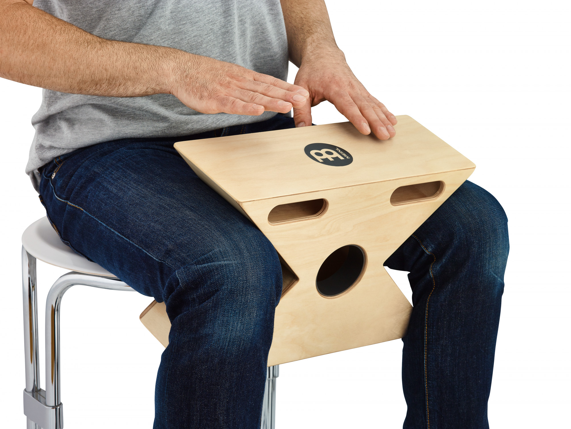MEINL Percussion Hybrid Slaptop Cajon Baltic Birch HTOPCAJ3NT Cajon Master Felipe Fagundes Meinl Percussion MeinlShopCom