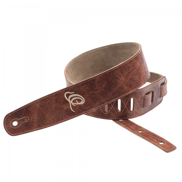 ORTEGA Suede-Leather Guitar-Strap - Caramel (OSSU-30)