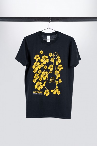 ORTEGA T-Shirt "Flower" - Black (OFLOW-BK)