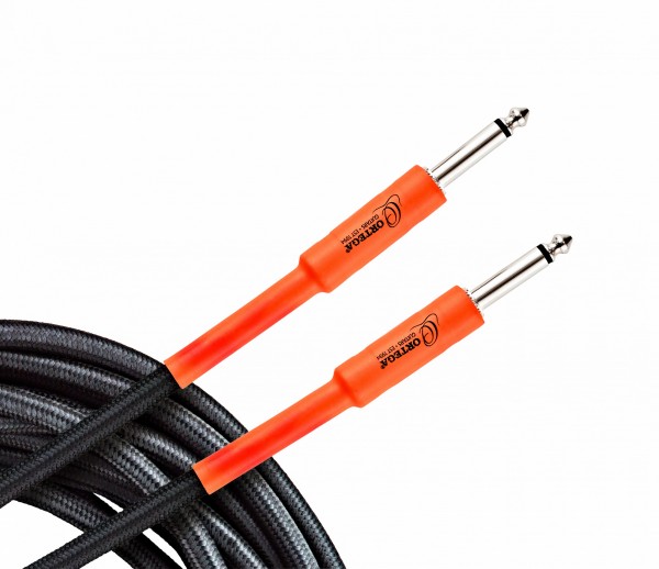 ORTEGA Instrument Cable - 9m/30ft. Black Tweed, STRAIGHT/STRAIGHT, Economy Series (OECIS-30)