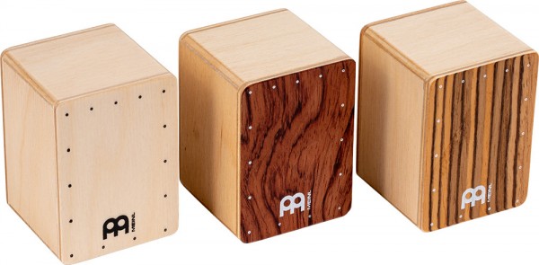 MEINL Percussion Mini Cajon Shaker Set - Bubinga/Natural/Zebrano (SH50-SET)