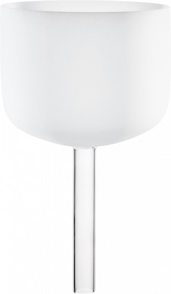 Meinl Sonic Energy 8" white-frosted Crystal Singing Bowl with handle B4, 432 Hz, Crown Chakra (CSBH8B)