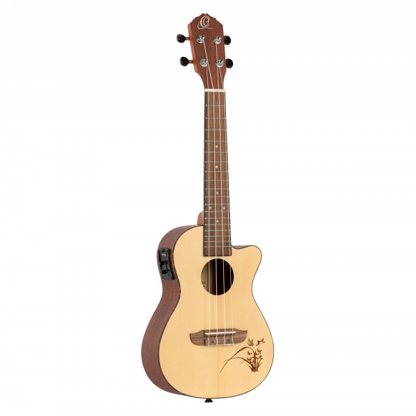 ORTEGA Bonfire Series Preamp Concert Ukulele 4 String - Spruce/Sapele Natural (RU5CE)