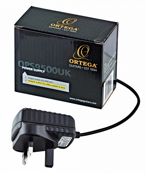 POWER SUPPLY - 3M CABLE ORTEGA 9V/500MA UK / CE CERTIFIED (OPS9500UK)