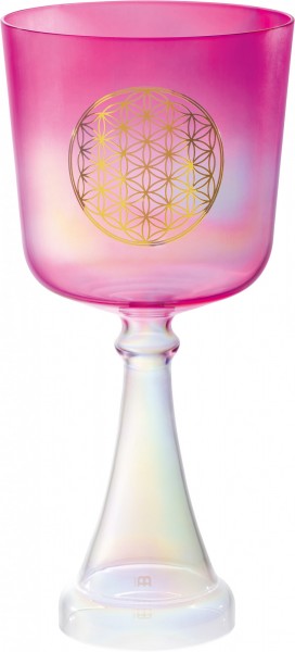 Meinl Sonic Energy 6" Crystal Singing Chalice F4, 440 Hz, Heart Chakra, Pink, Flower of Life (CSC6FPFOL)