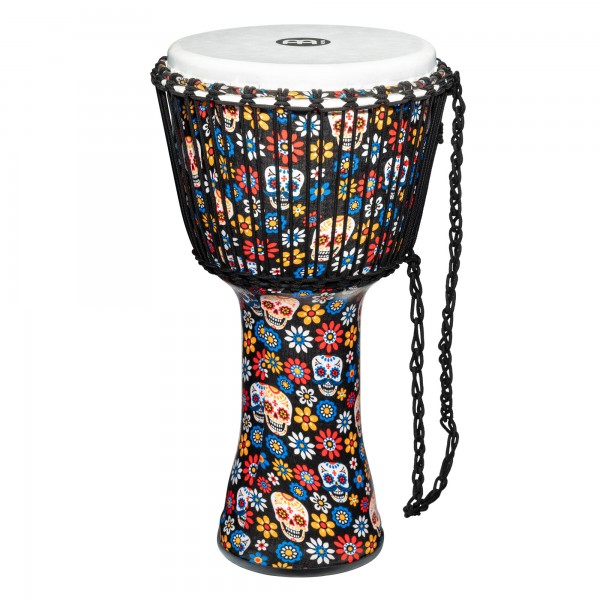 MEINL Percussion Travel Series Djembe - 12" Day of the Dead Finish Fiberhead (PADJ7-L-F)