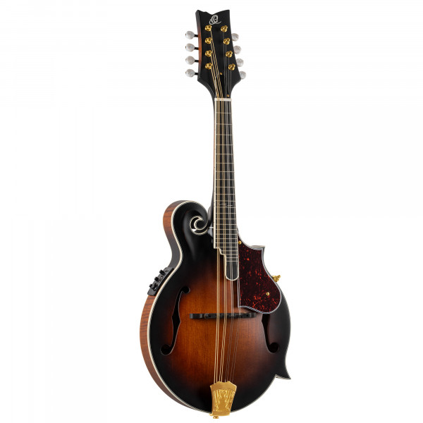 ORTEGA F-Style Series Mandolin 8 String - Solid Spruce / Solid Flamed Antique Violin Oil + Bag (RMFE100AVO)