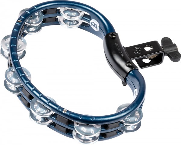 MEINL Percussion Traditional Mountable ABS Series Molded ABS Tambourine - Blue/Aluminum Jingles (TMT2A-B)