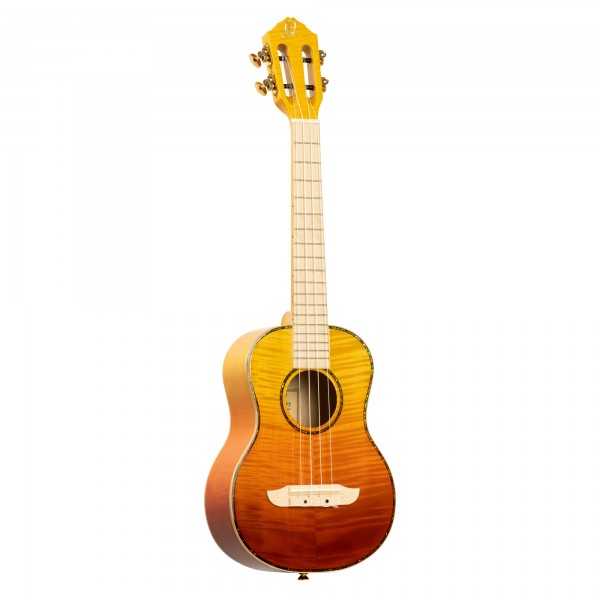 ORTEGA Prism Series Tenor Ukulele 4 String - Flamed Maple Tequila Burst Fade + Bag (RUPR-TQB)