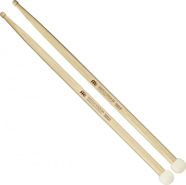 MEINL Stick & Brush Switch Stick 5A Hybrid Wood Tip Drumstick - Mallet Combo (SB120)