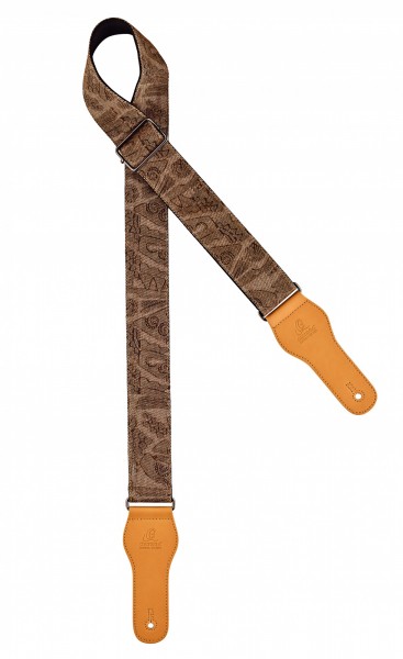 ORTEGA Spring Series Guitar Cotton Strap - Brown Jean (OCS-310)