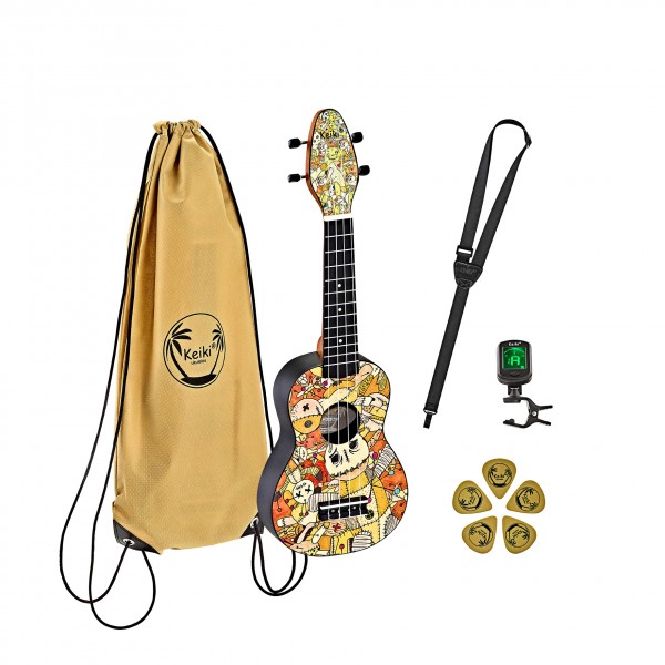 KEIKI K2 Series Soprano Ukulele Set - Agathis / ABS Voodoo Puppet (K2-VP)