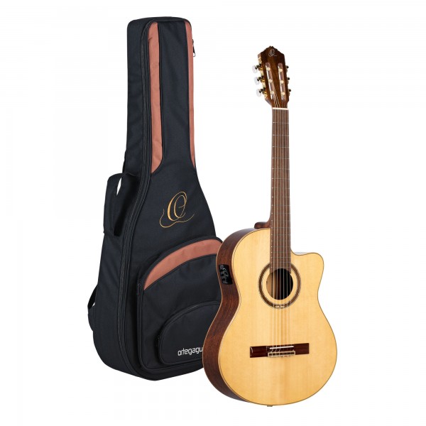 ORTEGA Performer Series Classical Guitar 4/4 Slim Neck - Natural + Bag (RCE138SN)