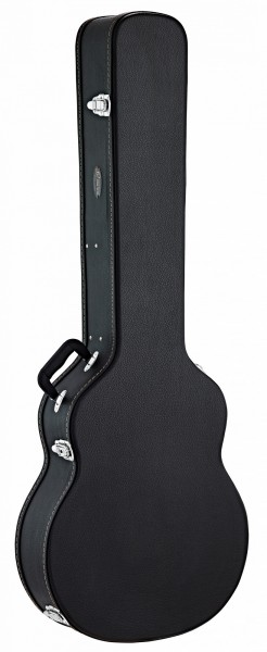 ORTEGA Case for Acoustic Bass - Black, Flat Top, Economy Series, Chrome Hardware, 130cm Length (OABCSTD)