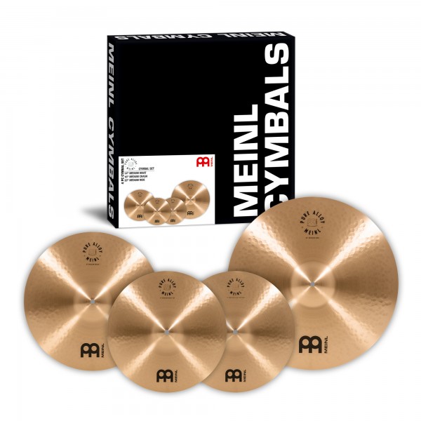 MEINL Cymbals Pure Alloy Cymbal Set - 14” / 16” / 20” (PA141620)