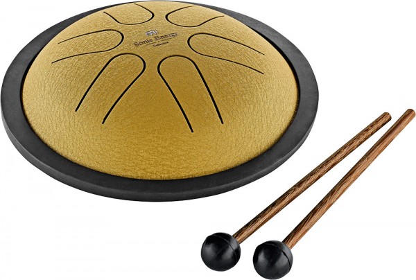 Meinl Sonic Energy 6" Mini Steel Tongue Drum, B Major, 6 Notes, 440 Hz, Gold (MSTD3G)