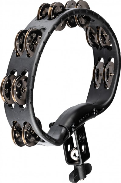 MEINL Percussion Headliner® Series Mountable Molded ABS Tambourine - Black (HTMT2BK)