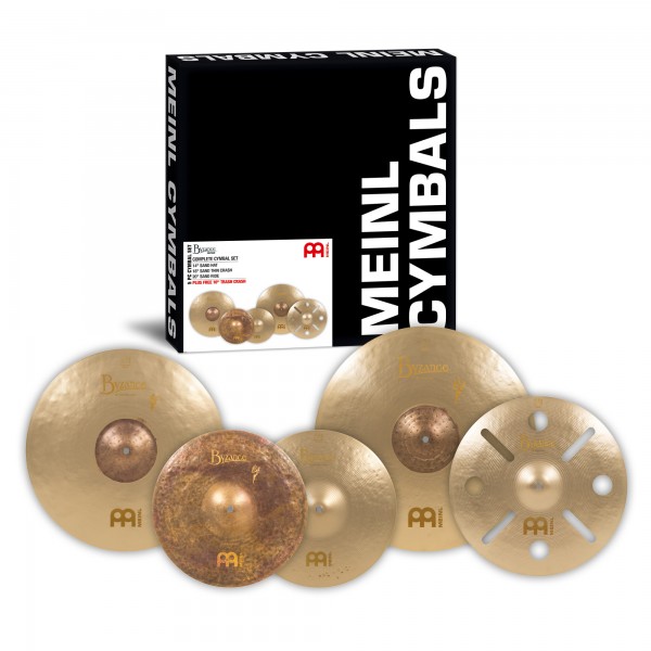 MEINL Cymbals Benny Greb Sand Cymbal Box Set - 14" Sand Hat/18" Sand Thin Crash/20" Sand Ride + Free 16" Vintage Trash Crash (BV-480+B16TRC)