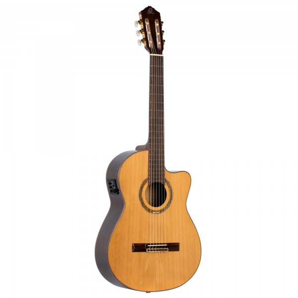 ORTEGA Performer Series 4/4 Classical Medium Neck Guitar 6 String - Solid Cedar / Walnut Natural + Gig Bag (RCE159MN)