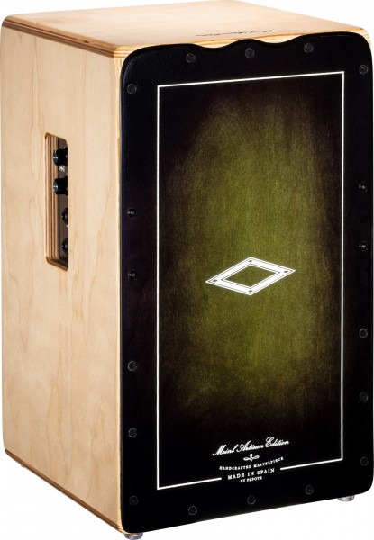 MEINL Percussion Artisan Edition Pickup Cajon Soleá Line - Dark Olive Burst (PAESLDOB)